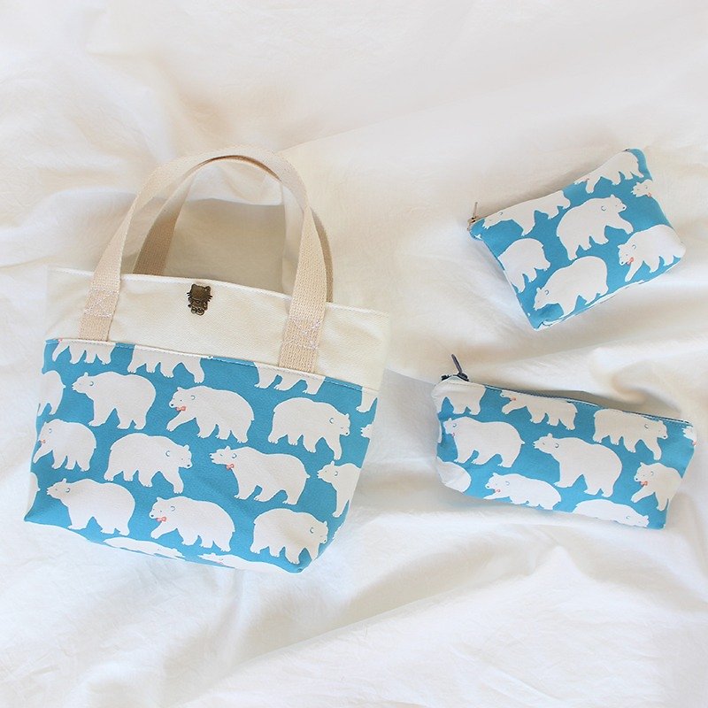 Goody Bag - Polar Bear Fook Bag combination - Handbags & Totes - Cotton & Hemp 