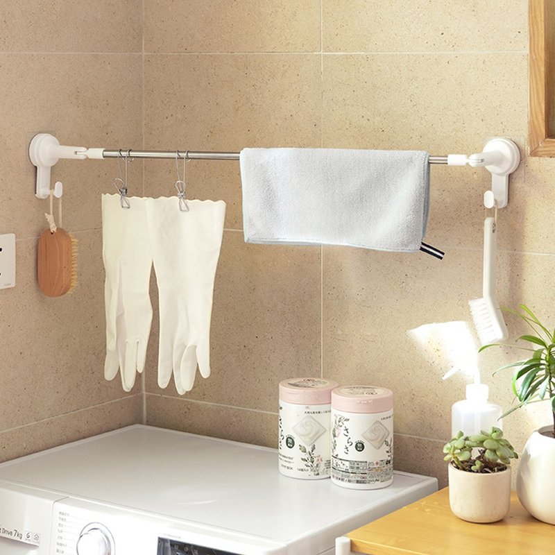 Lazy corner seamless wall-mounted corner towel rack (with hook)-68CM-3pcs - ชั้นวาง/ตะกร้า - วัสดุอื่นๆ หลากหลายสี