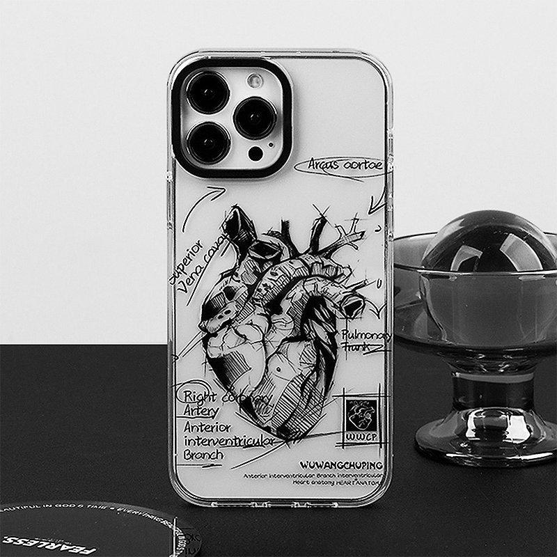 Heart illustration iPhone case - เคส/ซองมือถือ - วัสดุอื่นๆ 