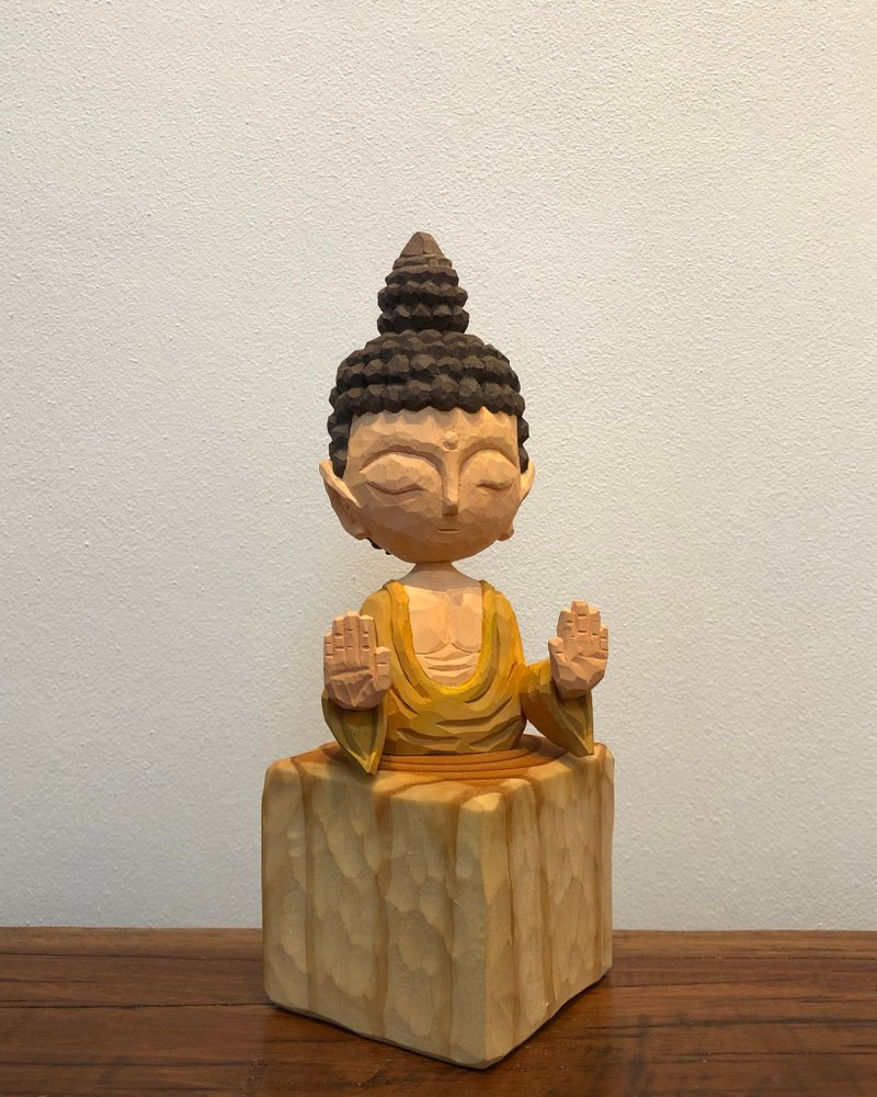 Little wooden Buddha - 擺飾/家飾品 - 木頭 