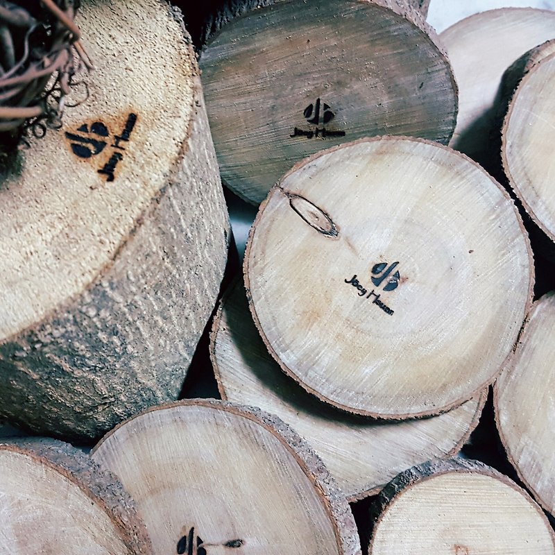 Natural wooden coaster【M】 - Coasters - Wood Khaki