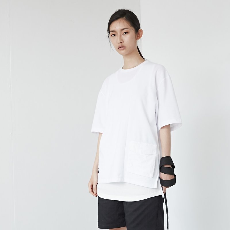 DYCTEAM - Fifth Sleeve - L number - Women's T-Shirts - Cotton & Hemp White