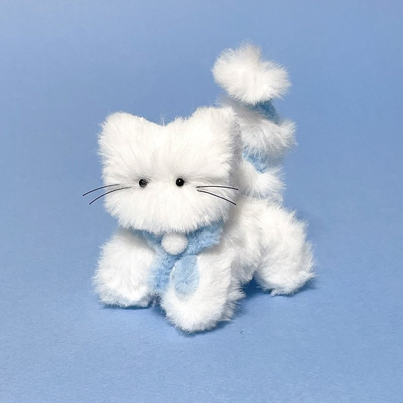 Myomyo cat keyring _white - Keychains - Other Materials 