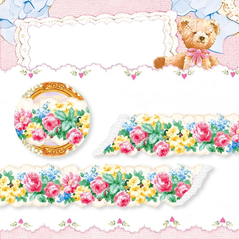 Flower bush masking tape - 紙膠帶/和紙/PET - 紙 