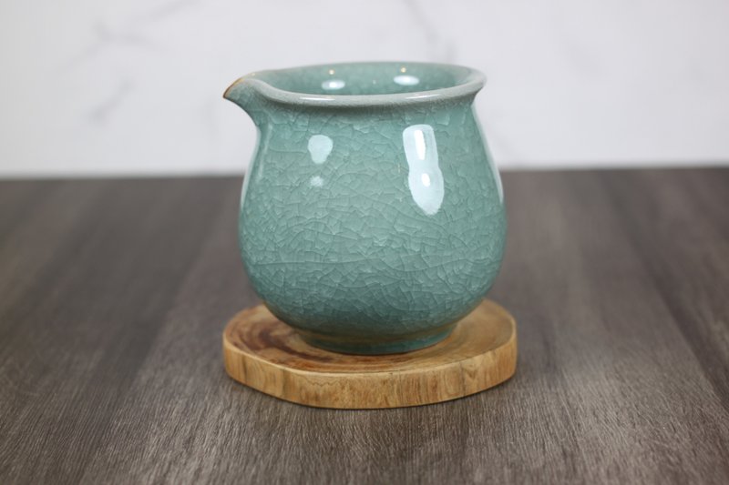 【品味生活】G005哥窯冰裂 手拉無把茶海 咖啡下壺 葉敏祥手作 - 咖啡壺/手沖壺 - 瓷 