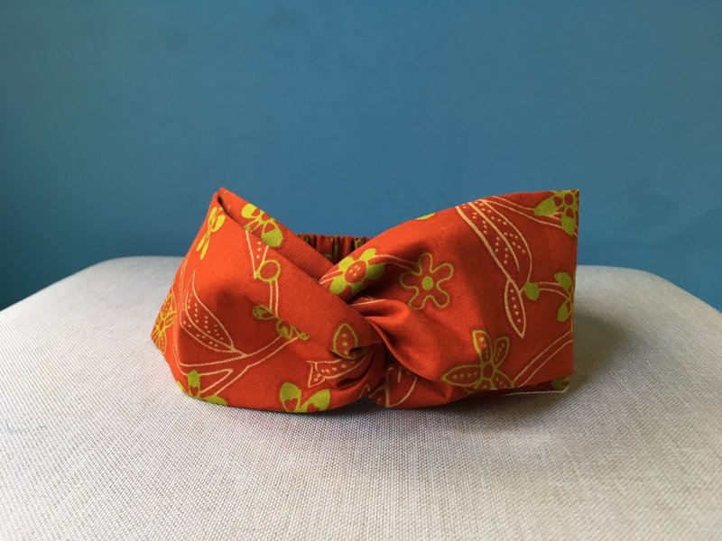 經典髮帶 / 非洲之花 / 非洲布 / 限量 - 髮箍/髮帶 - 棉．麻 多色