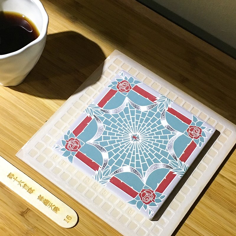 Taiwan Majolica Absorbent Tiles Coaster【A Blessing Sent From The Heaven-SILVIER】 - Items for Display - Pottery Silver