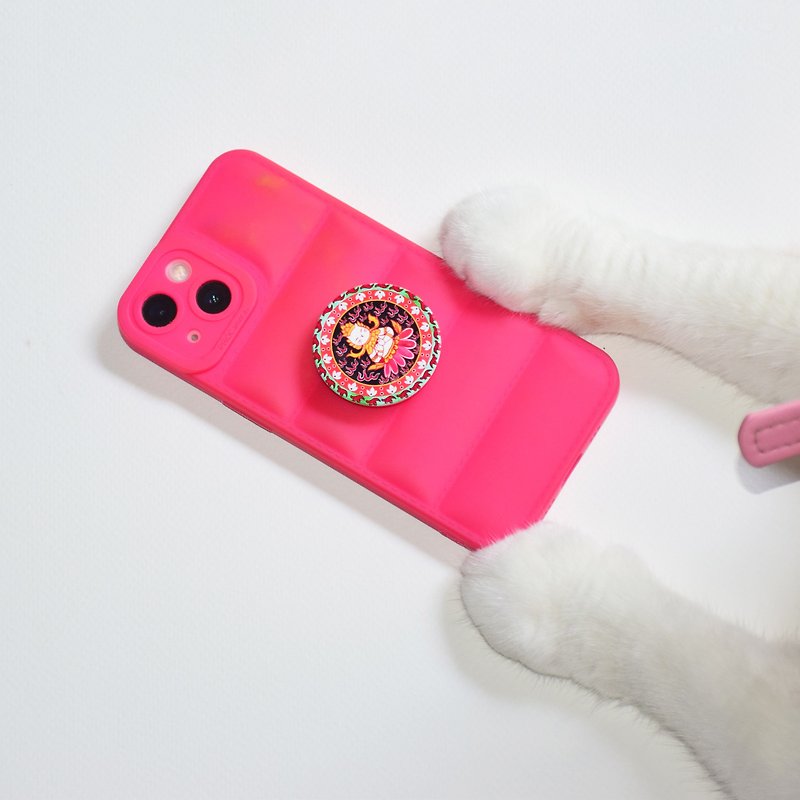 携帯電話の背面に取り付ける GRIPTOKベンジャロン猫の模様 - その他 - プラスチック レッド