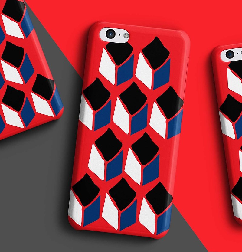 Cube Phone case - Phone Cases - Plastic Red