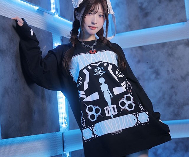 新品　EVANGELION x QOOZA / LONG SLEEVE TEE QOOZA × EVANGELION LONG SLEEVE T-SHIRT SHINJI 1 Black Japan