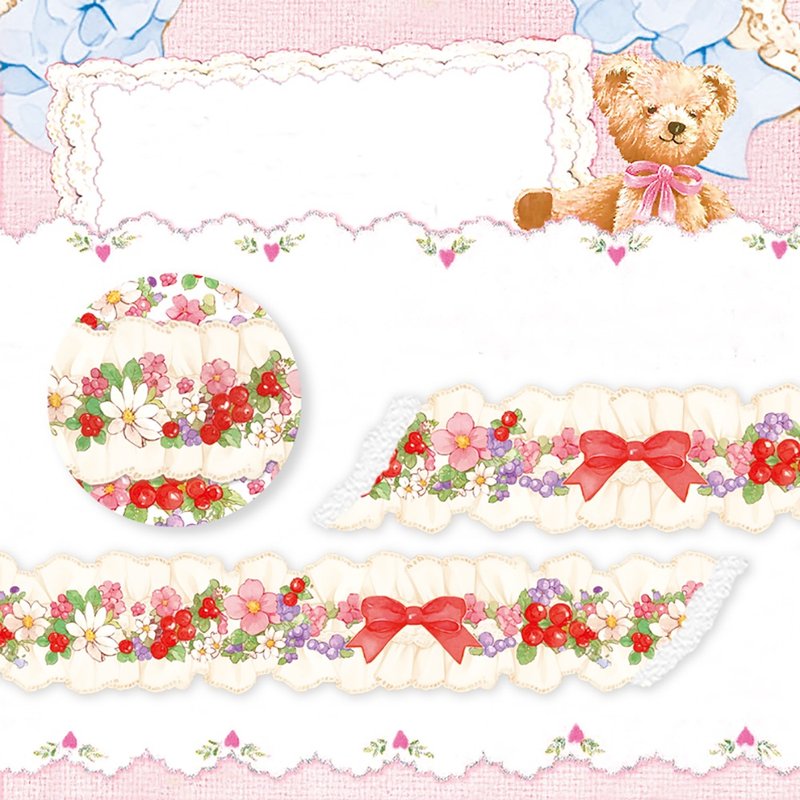 Red berry masking tape - 紙膠帶/和紙/PET - 紙 