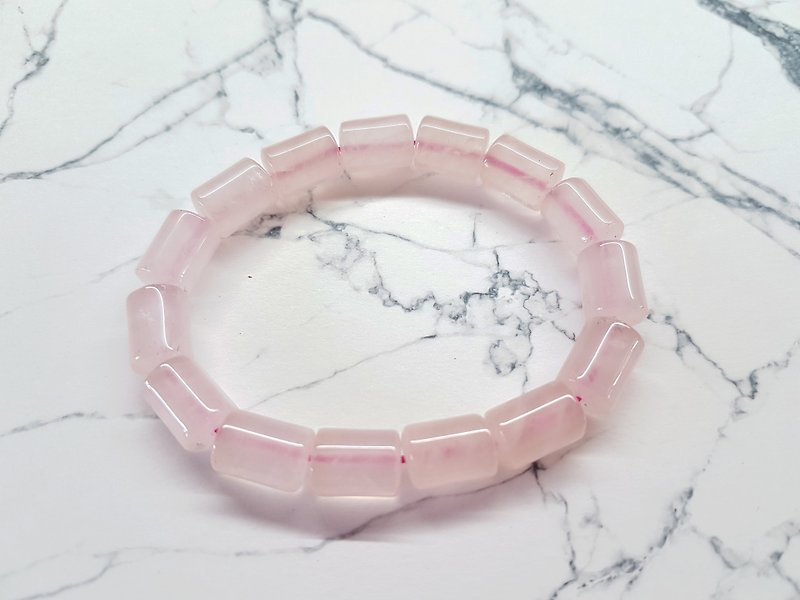 CJ01. Pink Crystal Pillar Hand Beads - Bracelets - Crystal Pink