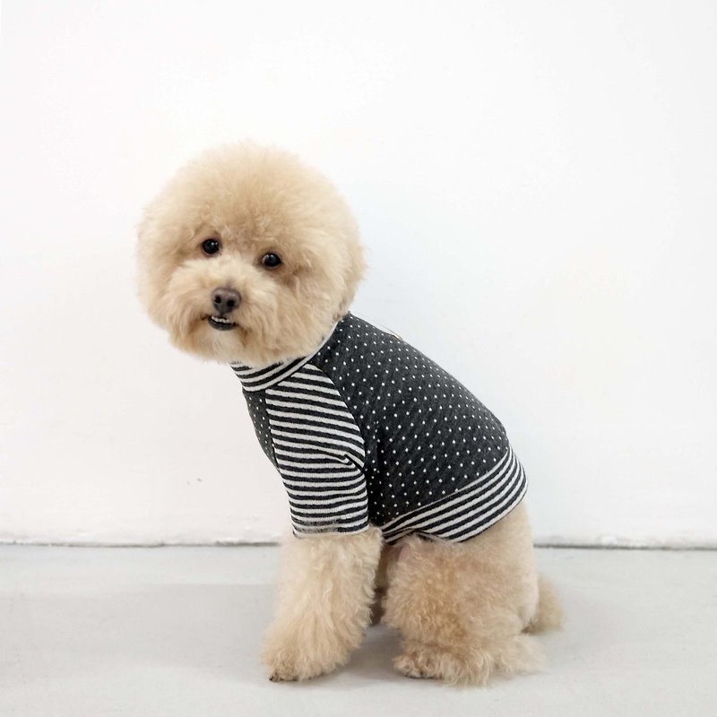 chacha.metyou stripes little high-necked clothes | dog meow hair child | - Clothing & Accessories - Cotton & Hemp Transparent