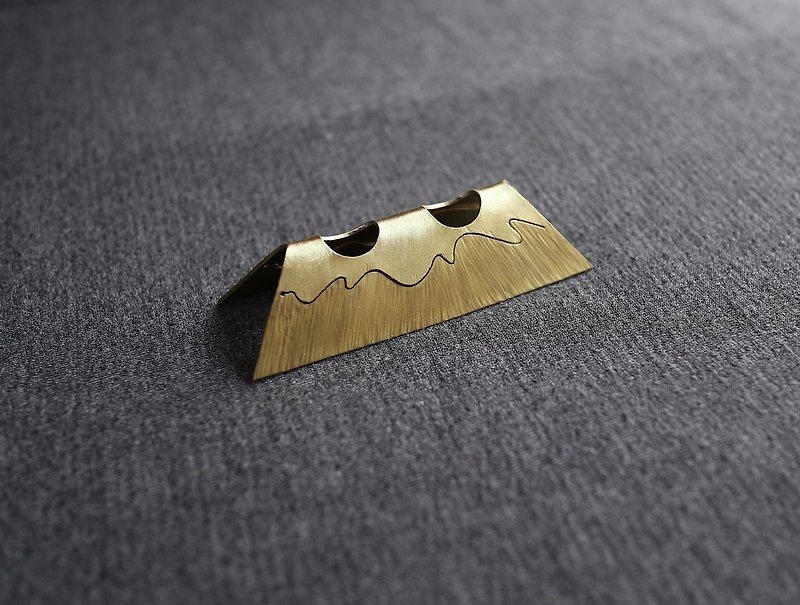ni.kou Brass Mount Fuji Holder - Pen & Pencil Holders - Other Metals 