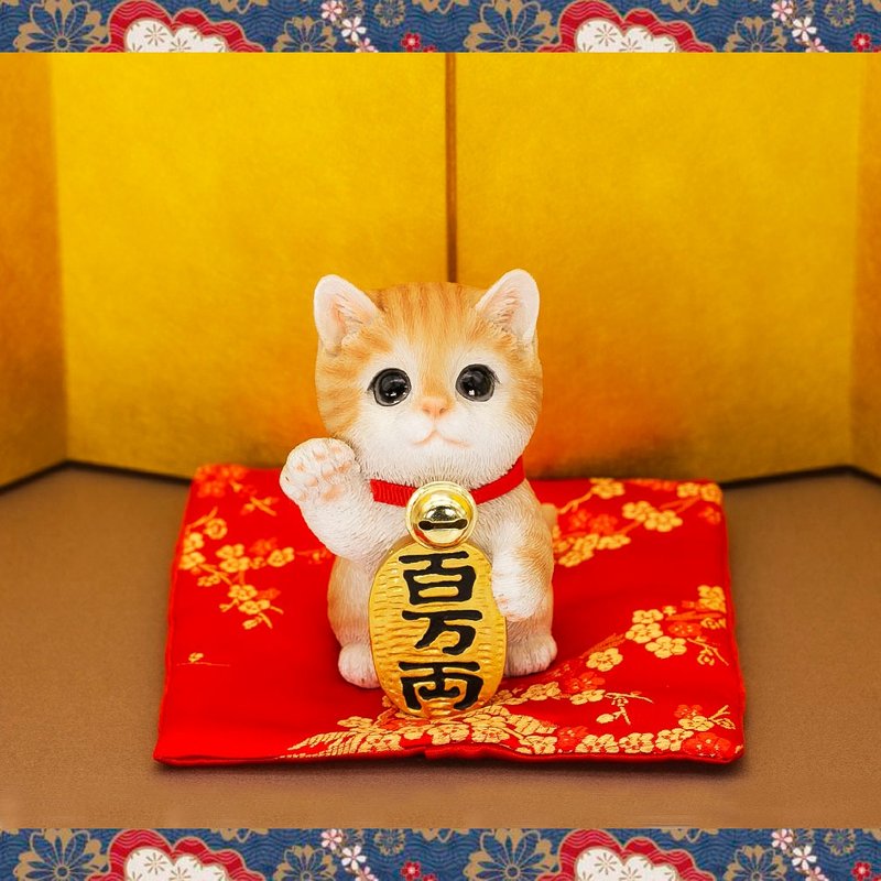 Devarie Maneki Neko Cat Figurine Business Prosperity Protection from Misfortune Protection from Illness Good Fortune Increase in Money Luck Bringing Good Fortune Entrance Restaurant Opening Celebration Birthday Anniversary Christmas New Year Miscellaneous Goods cb039y - ของวางตกแต่ง - เรซิน สีแดง