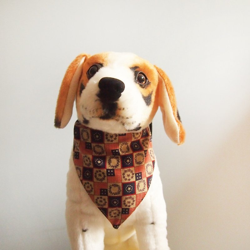 American country style cat and dog decoration scarf - Collars & Leashes - Cotton & Hemp Brown