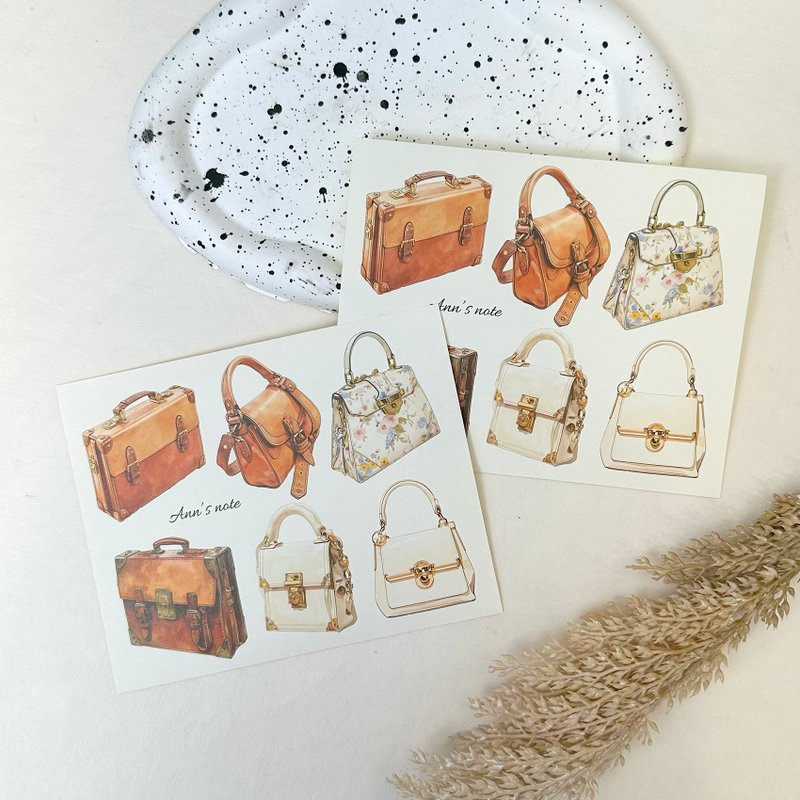 Handbag deco sticker (anns note) - สติกเกอร์ - กระดาษ หลากหลายสี