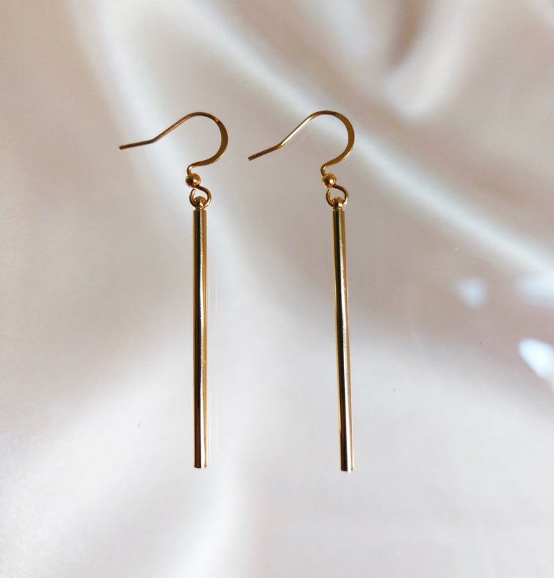 New product debut/Meteor classic earrings/Color-preserving 14K Bronze-plated - Earrings & Clip-ons - Other Metals Gold