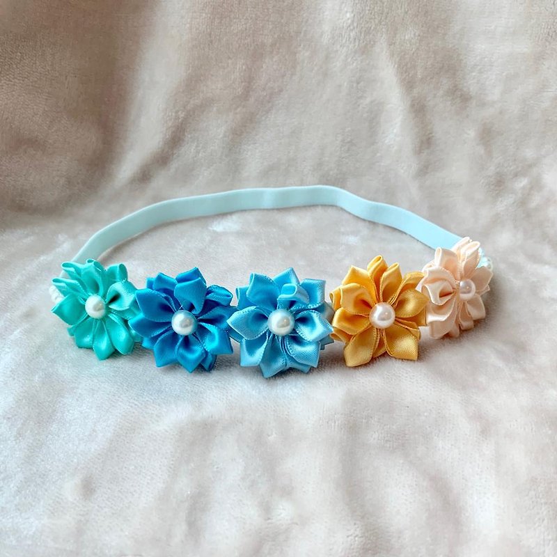 Fresh Flower Baby Hairband-Pink Blue - Baby Hats & Headbands - Other Materials Blue
