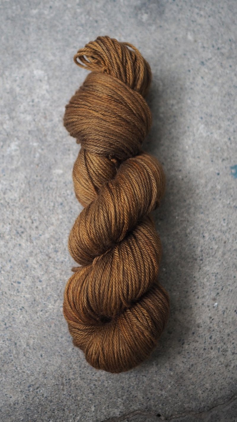 Super washed merino wool-hand dyed DK thread-olive - Knitting, Embroidery, Felted Wool & Sewing - Wool Gold