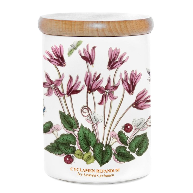 Portmeirion Botanic Garden Storage Jar 5.5 inch Cyclamen - Cookware - Pottery Red