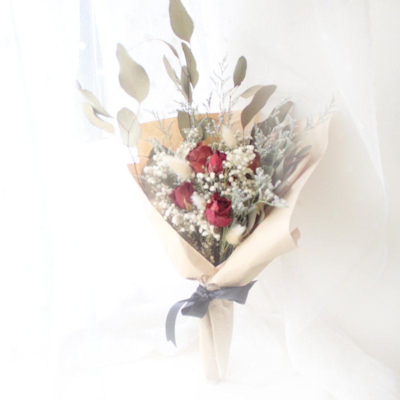 French Forest Classical Rose Rose Bouquet - Dried Flowers & Bouquets - Plants & Flowers Red
