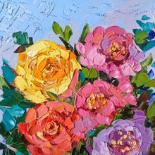 作者不詳　Hattari 油彩画 バラの花束 絵画 油絵 作者不詳 肉筆油絵 静物画 薔薇の花と花瓶 F10の通販