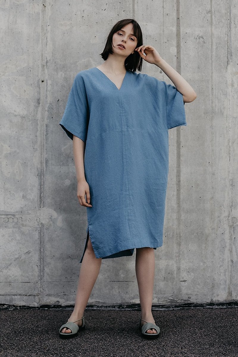 Linen Dress Motumo – 18S1 - One Piece Dresses - Linen 
