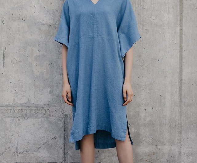 Linen Dress Motumo - 18S16 / Summer linen dress / Washed linen dress / Soft linen dress / 2024 Linen clothes