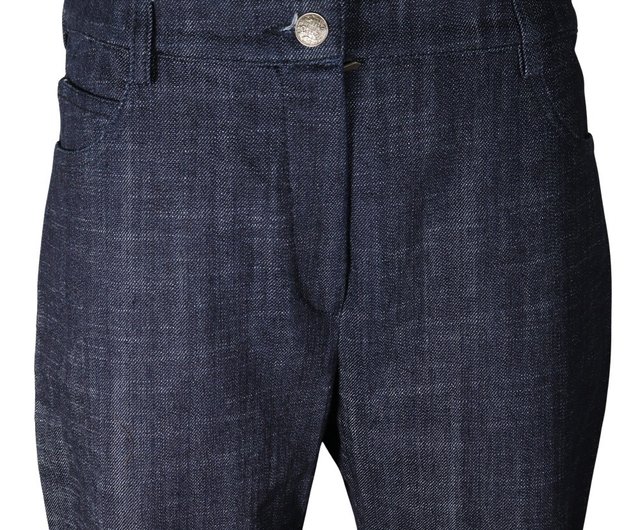 CHANEL / ボトム/40/コットン/インディゴ/P25298V16033 日本直送】シャネル CHANEL ワッペン デニムパンツ 05C P25298V16033