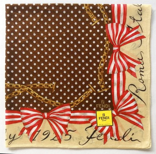 美品 FENDI ヴィンテージ スカーフ 楽天市場】タグ付き デッドストック 100% シルク 高級 イタリア製 80s