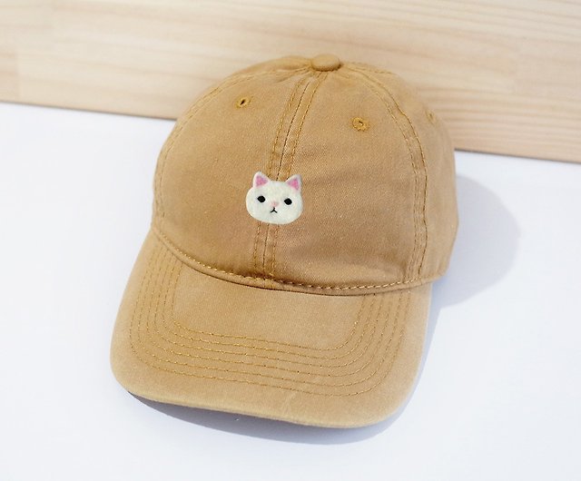 Q-cute】Hat series-plain baseball cap-dog head, cat head, rabbit head-add  characters/customization - Shop Q-cute Hats & Caps - Pinkoi