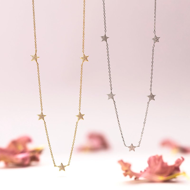 Stella necklace -LATUA STELLA- - 項鍊 - 純銀 金色
