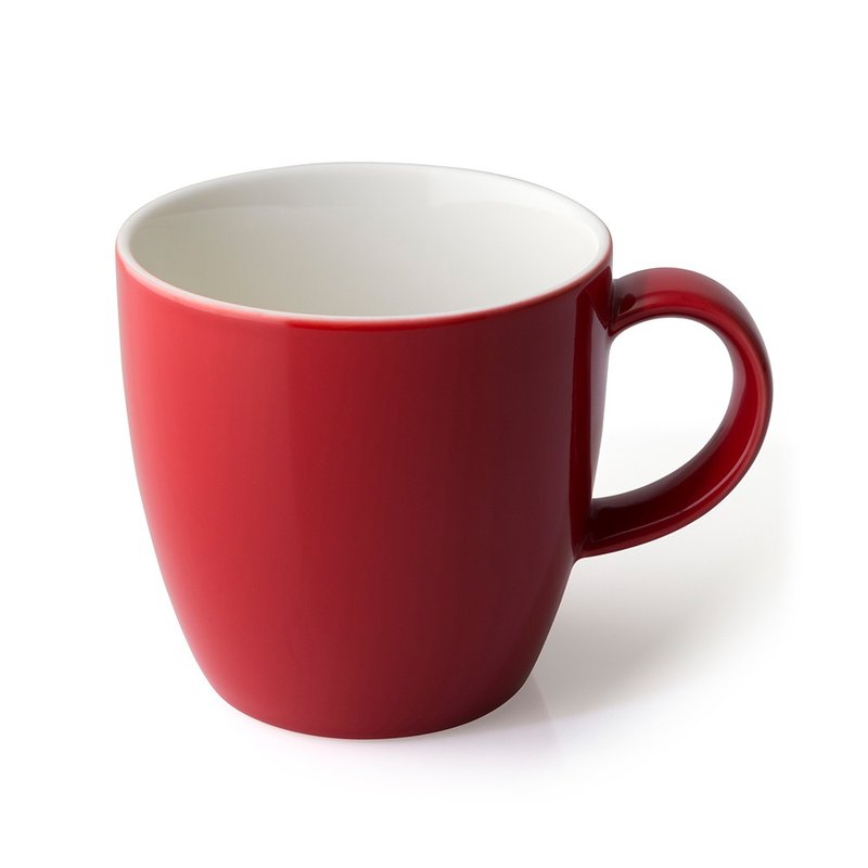 US FORLIFE Classic Round Tea Cup/Coffee Cup Single-Red - Cups - Porcelain Red