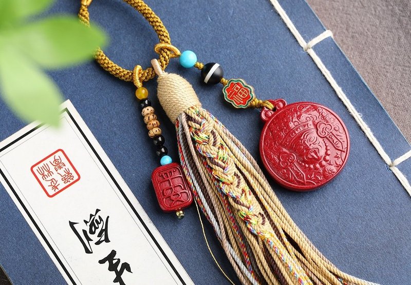 天然原礦硃砂精品紫金砂扎基拉姆包掛 精品原創 含量高達95%以上 - 鎖匙扣/鎖匙包 - 寶石 