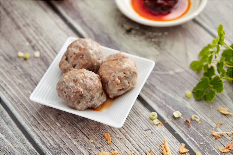 【123 Dumplings】Handmade beef balls - อาหารคาวทานเล่น - อาหารสด สีนำ้ตาล