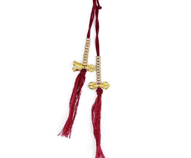 チベット仏教の数珠アクセサリー スターリングシルバー 金剛鐘と