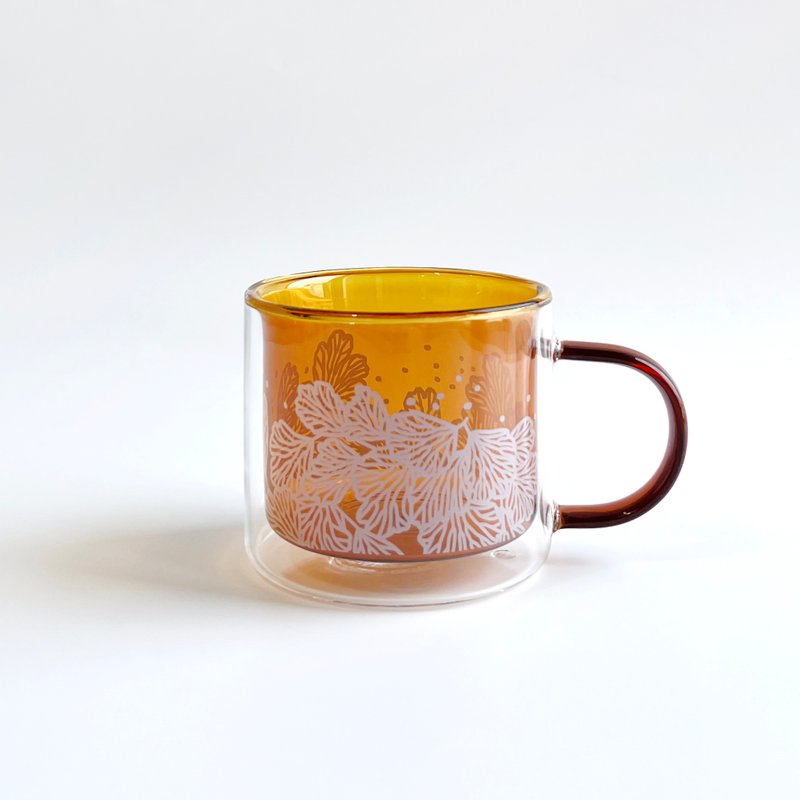 Fern Pattern Double Wall Glass Mug 2.0 - Adiantum capillus-veneris - แก้ว - แก้ว สีเขียว