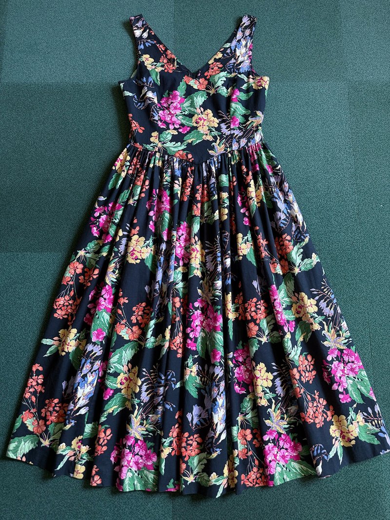 Laura Ashley 典型的勞拉 英式鄉村復古和品牌設計80s vintage - 洋裝/連身裙 - 棉．麻 