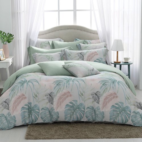 鴻宇寢飾 鴻宇 400織天絲 薄被套床包組 威特夏(雙人/加大/特大)