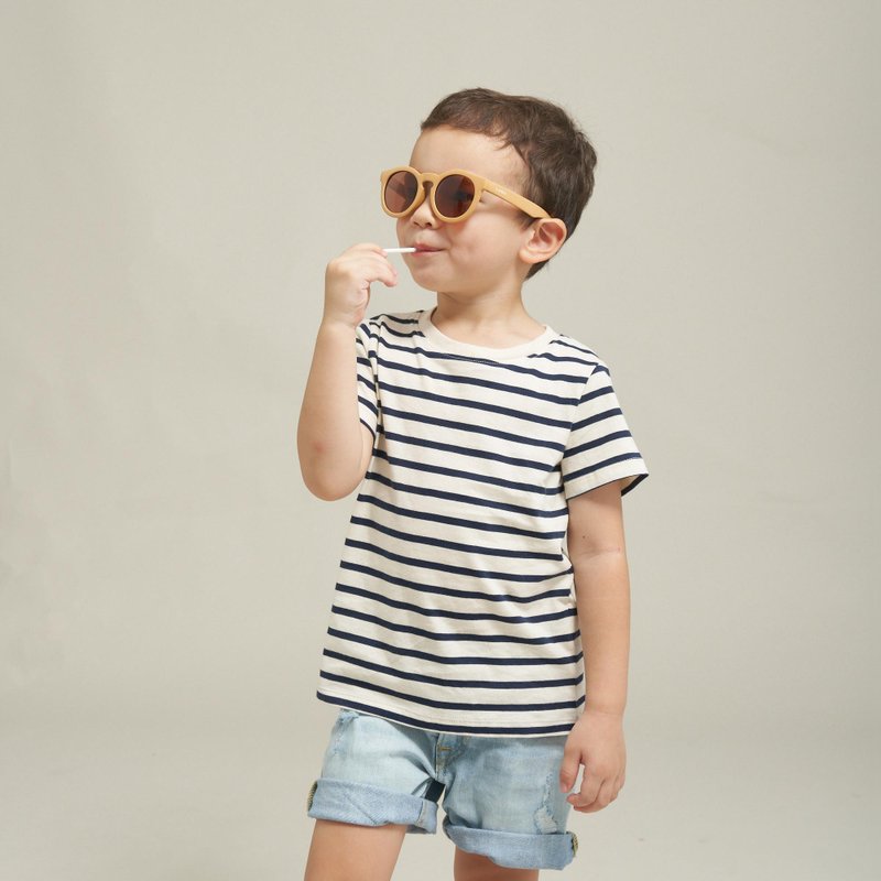 Small Fishing Glasses-Recycled Fishing Net Sunglasses│Round-Children's Style/Sunset Orange - แว่นกันแดด - วัสดุอื่นๆ 