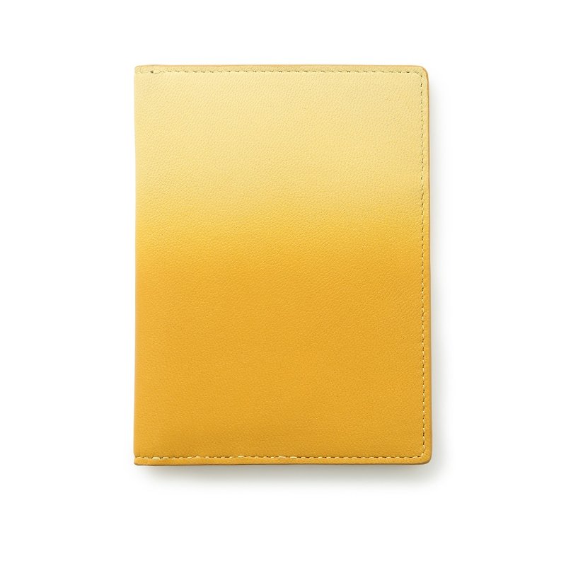 Irodori seasonal color passport cover-Fuchun - Passport Holders & Cases - Genuine Leather Yellow