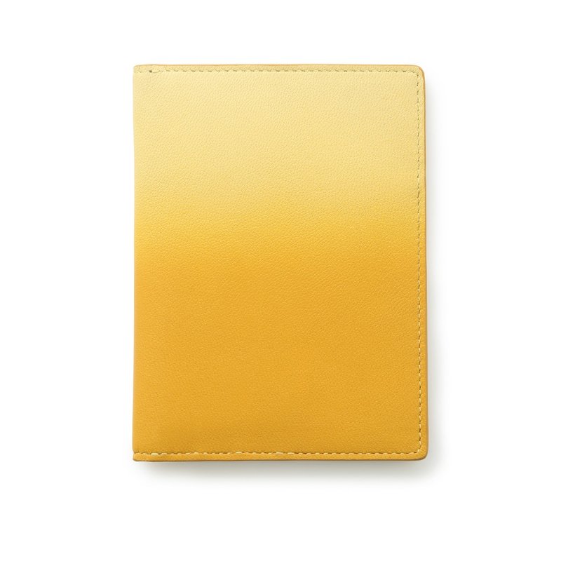 Irodori seasonal color passport cover-Fuchun - Passport Holders & Cases - Genuine Leather Yellow