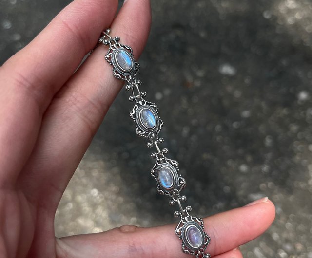 ムーンストーン 天然石ブレスレット『月の煌めき』水晶