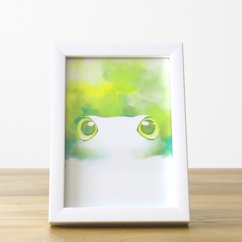 Eyes of Frog - 卡片/明信片 - 紙 綠色