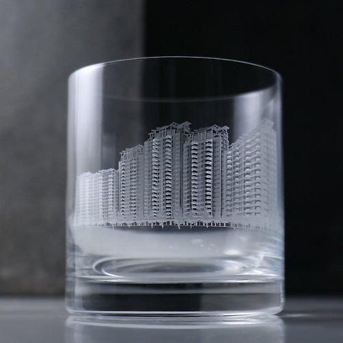 MSA玻璃雕刻 410cc【建案設計客製】薄壁Barline水晶威士忌杯