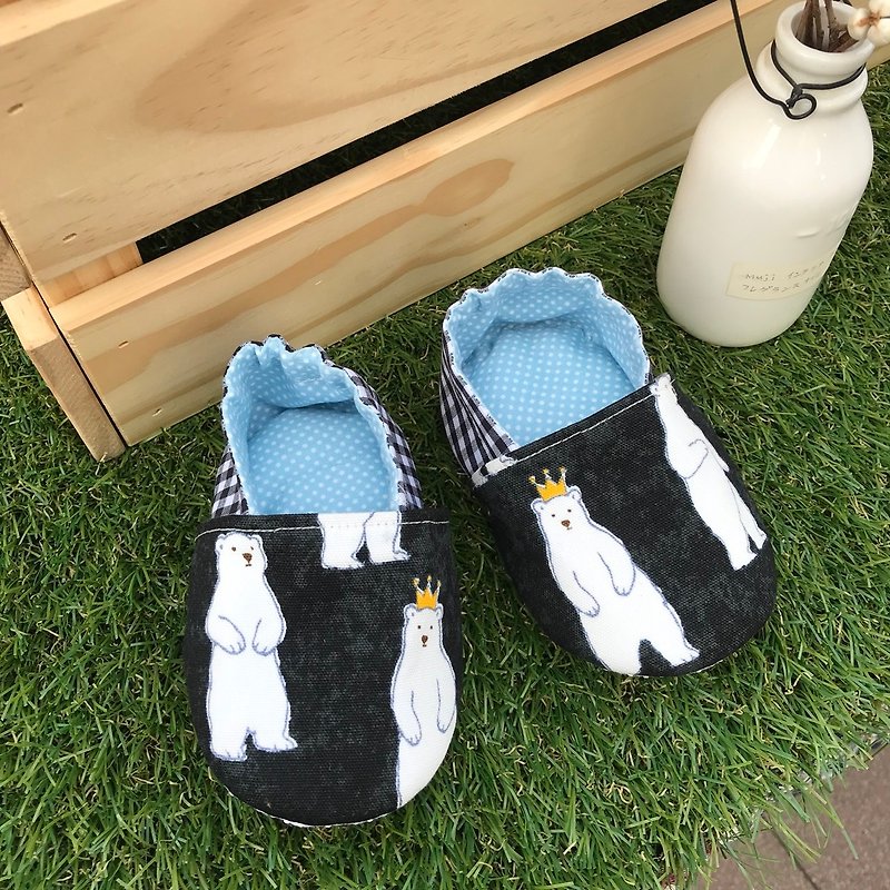 Cute polar bear toddler shoes - Kids' Shoes - Cotton & Hemp Black