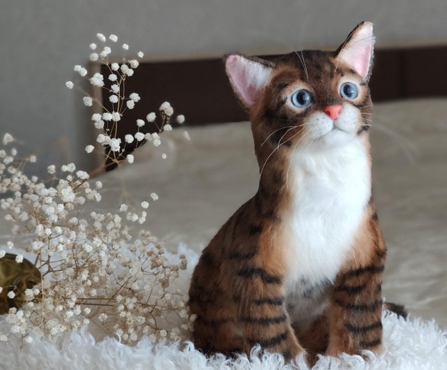 realistic plush kitten