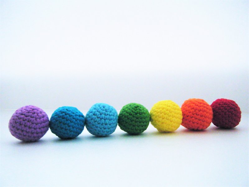 毛線編織貓草玩具 毛線彩虹球 貓薄荷 - 貓/狗玩具 - 其他材質 多色