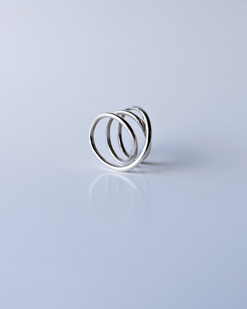 Orbit triple line ring /Interchangeable /着せ替え/silver925/M 惑星 行星 軌道戒指 日本 - 戒指 - 純銀 銀色